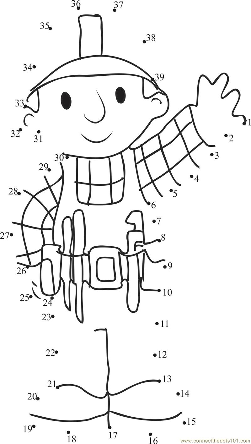 Great Bob The Builder Dot To Dot Printable Worksheet Connect The Dots Bob The Builder 75 Free Printable Coloring Pages