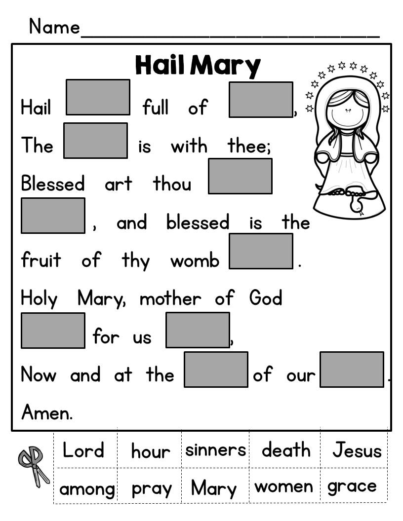 Hail Mary Prayer Lesson Made By Teachers Hail Mary Prayer Lesson Made By Teachers