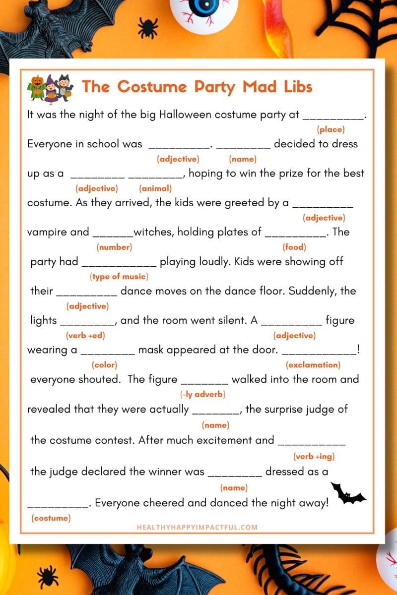 Halloween Mad Libs Free Printable For A Frightfully Good Time This Year Halloween Mad Libs Free Printable For A Frightfully Good Time This Year