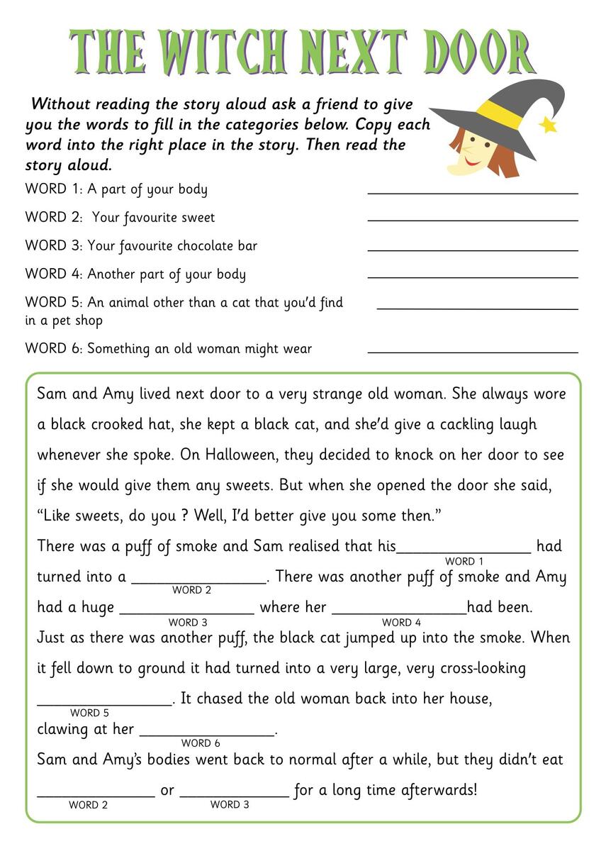 Halloween Mad Libs Printable Free Printable Party Favors Halloween Mad Libs Free Printable For A Frightfully Good Time This Year