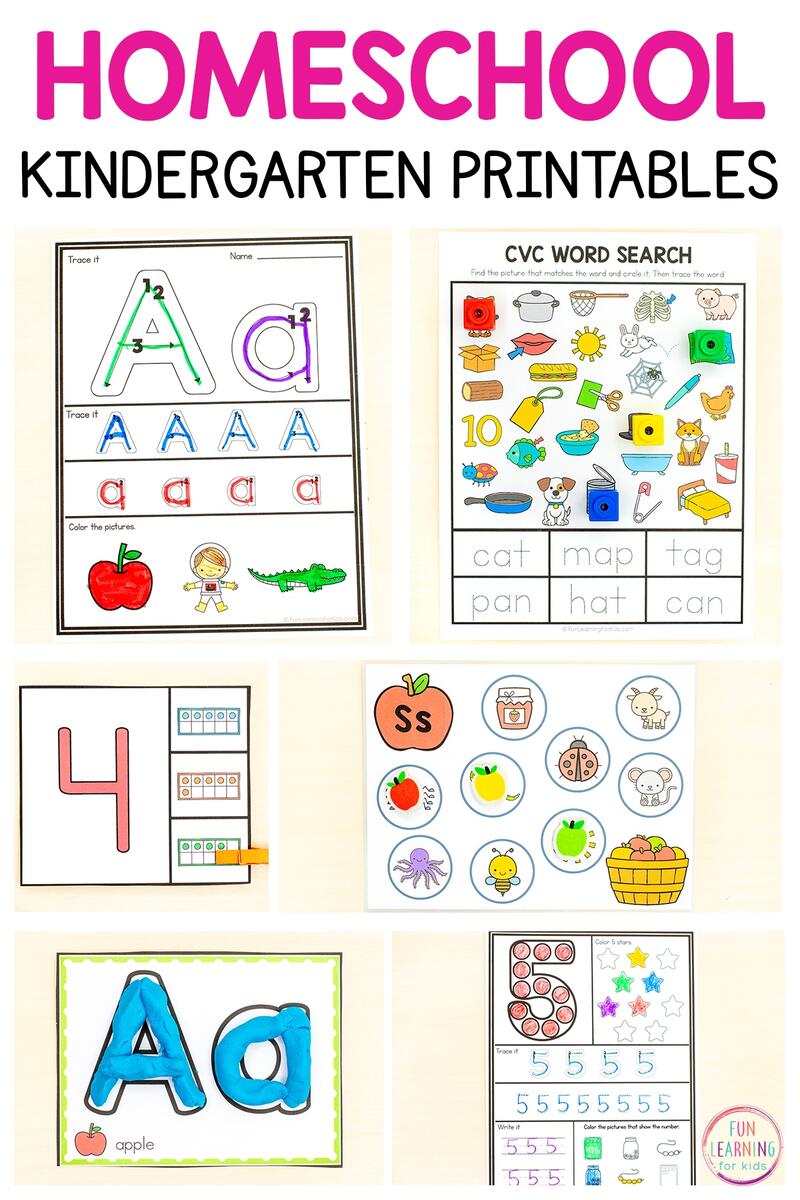 Homeschool Printables For Kindergarten