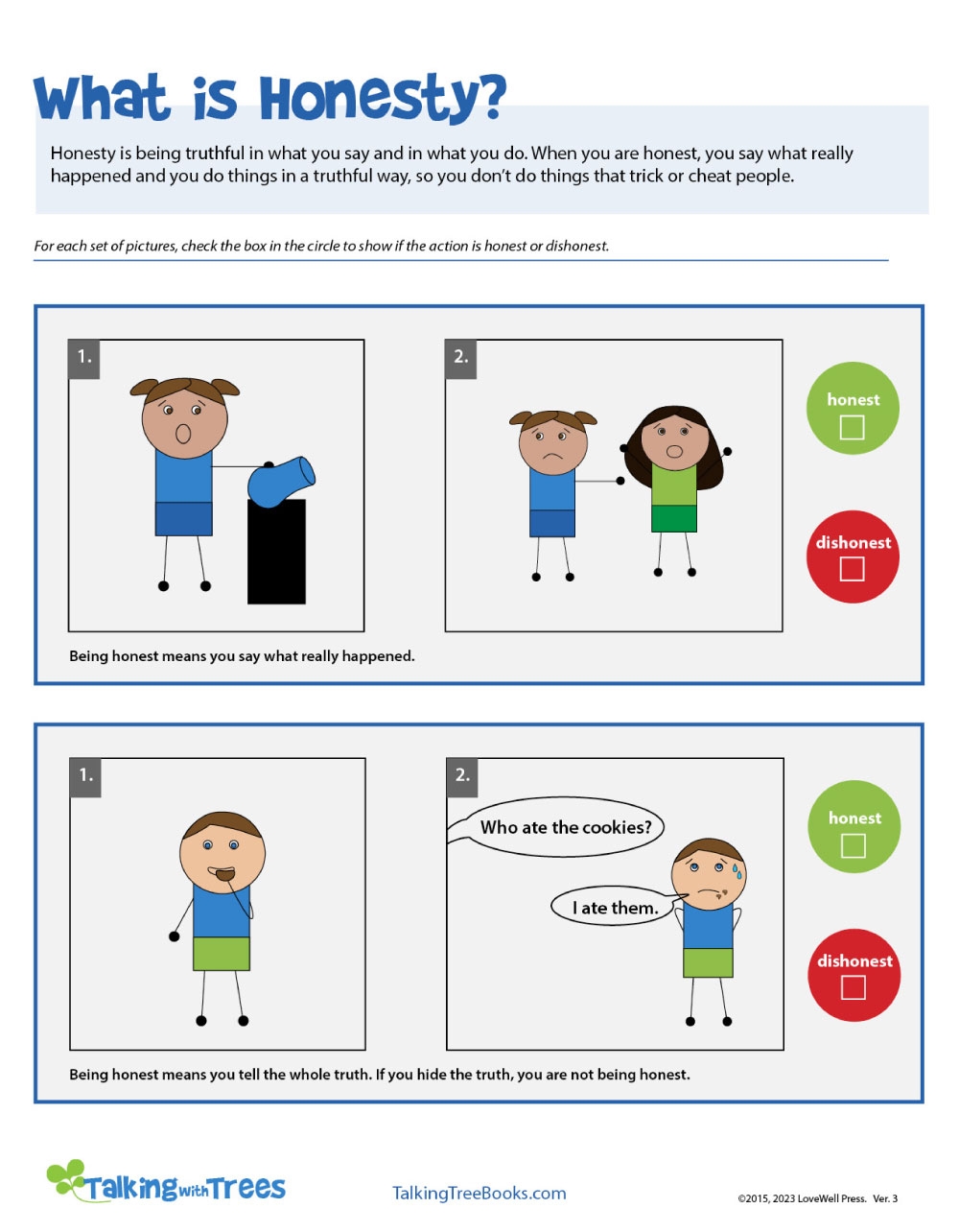 Honesty Worksheets