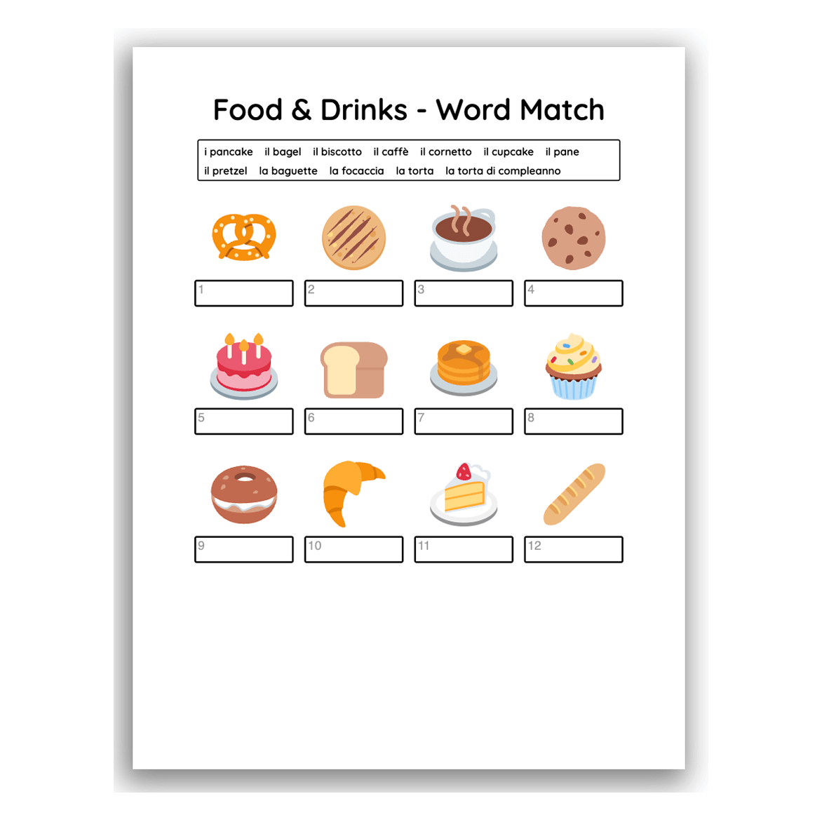 Italian Worksheets For Beginners And Kids Free PDFs
