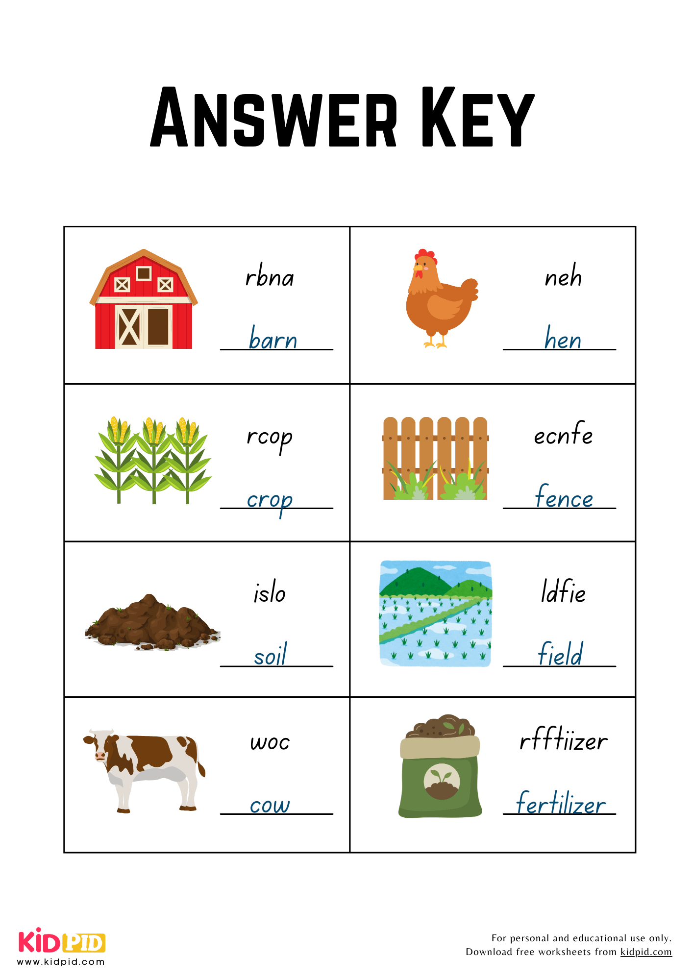 Jumbled Farm Words Worksheet For Grade 4 Kidpid Jumbled Farm Words Worksheet For Grade 4 Kidpid