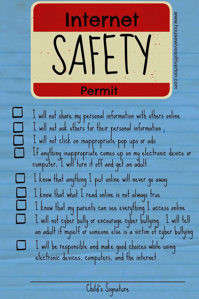 Kid S Internet Safety Family Home Evening FREE Printable Creative Housewives Kid S Internet Safety Family Home Evening FREE Printable Creative Housewives