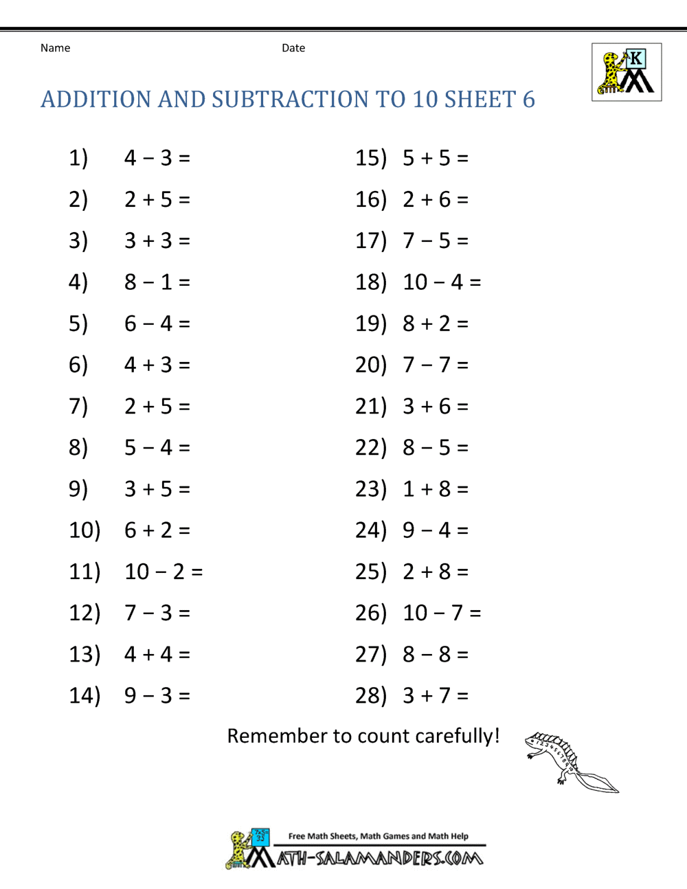 Kindergarten Addition And Subtraction Worksheets Addition And Subtraction Fact Family Worksheet Free Printable Digital PDF