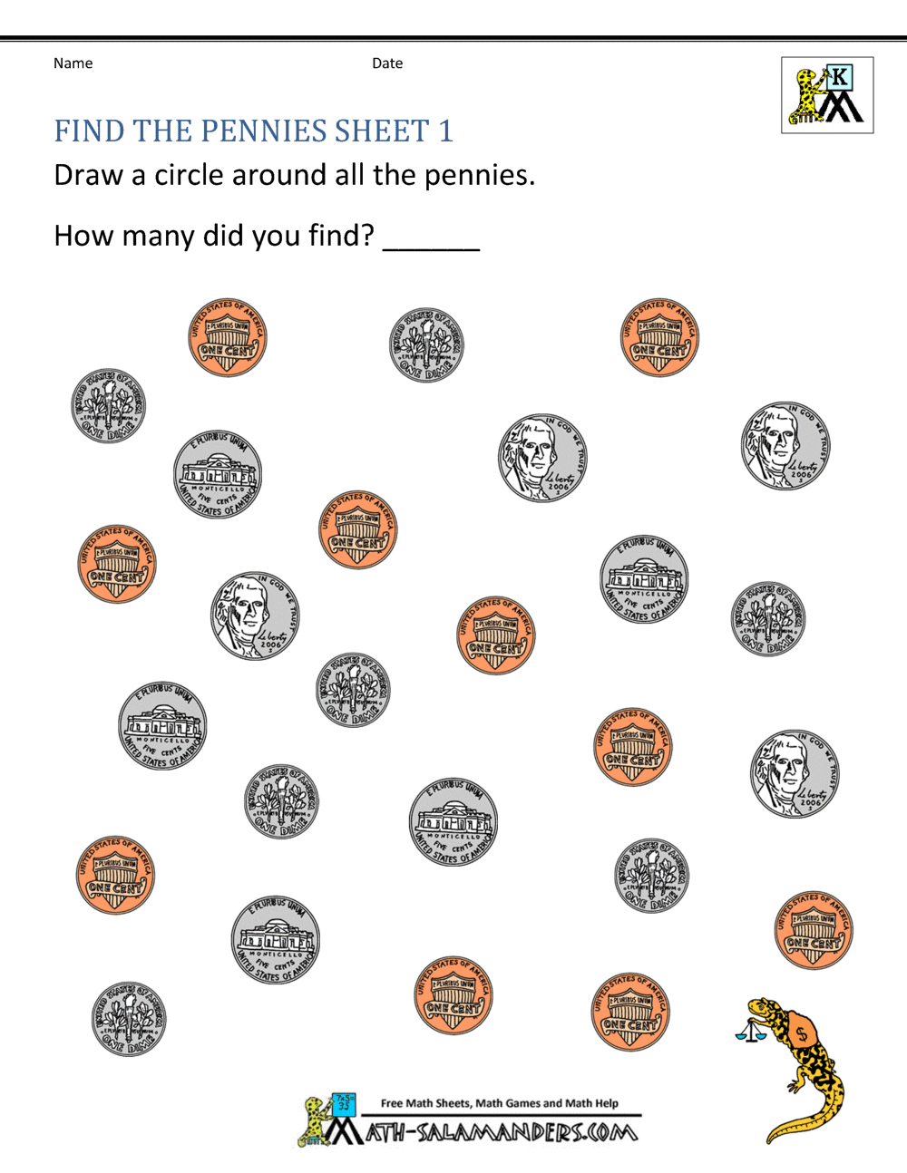 Kindergarten Money Worksheets 1st Grade Free Math Money Worksheets 1st Grade