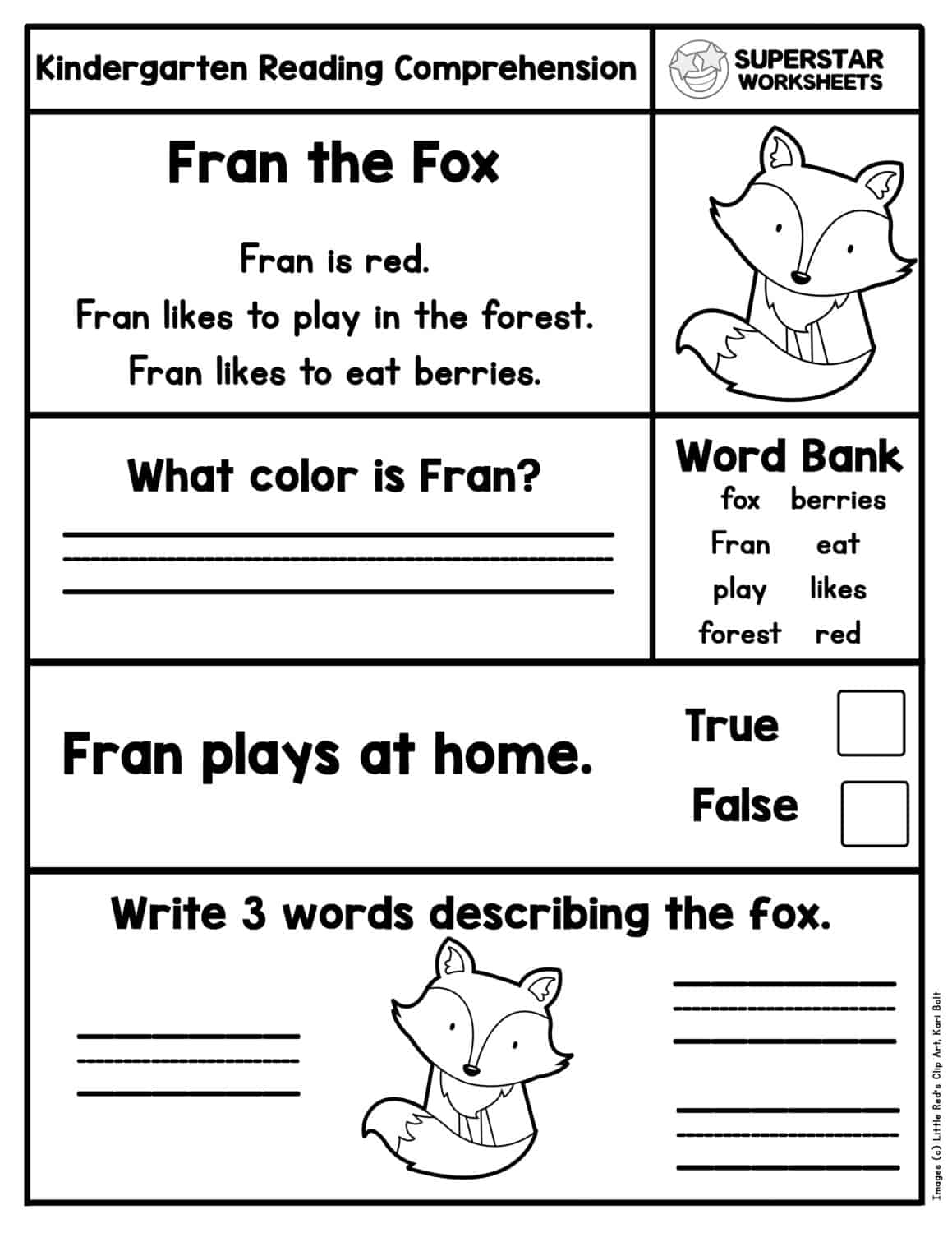 Reading Worksheet For Kids Free Printable Digital PDF