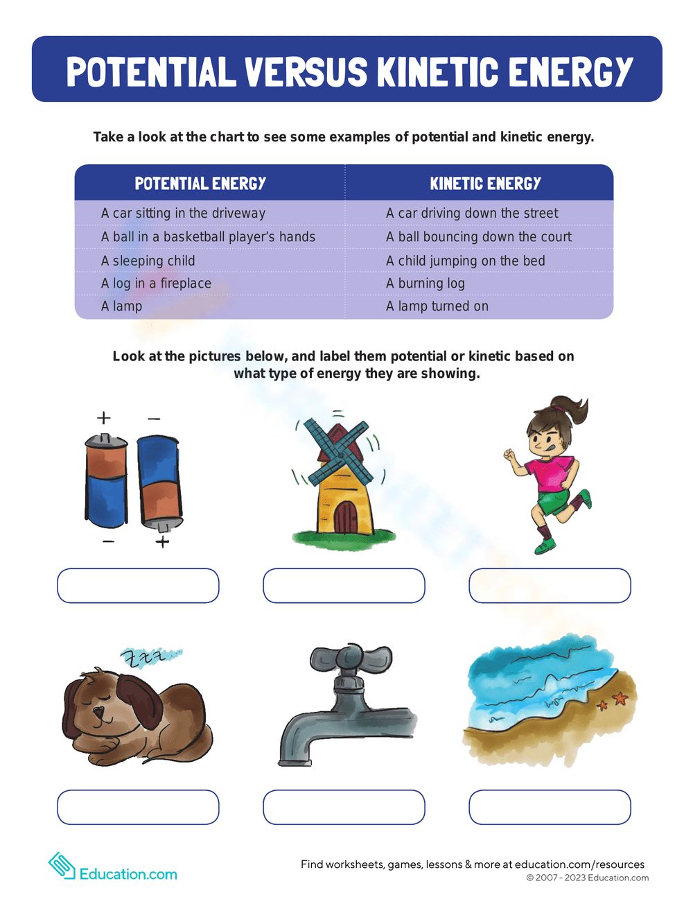 Kinetic And Potential Energy Worksheets Printable Kinetic And Potential Energy Worksheets Printable