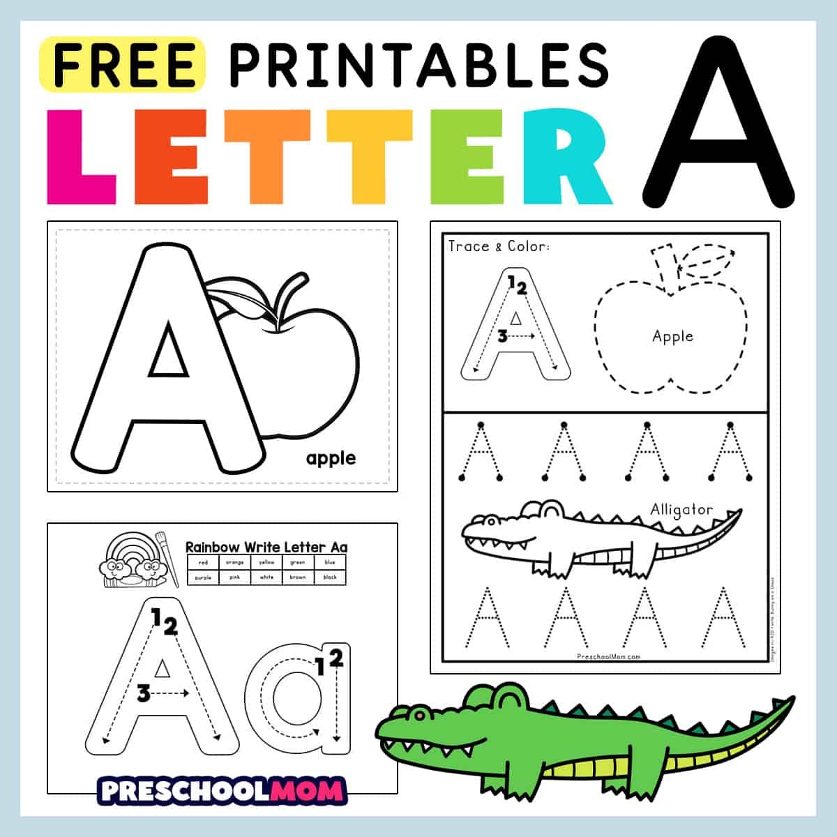 Letter A Preschool Printables Preschool Mom Complete The Alphabet Worksheet Free Printable Doozy Moo