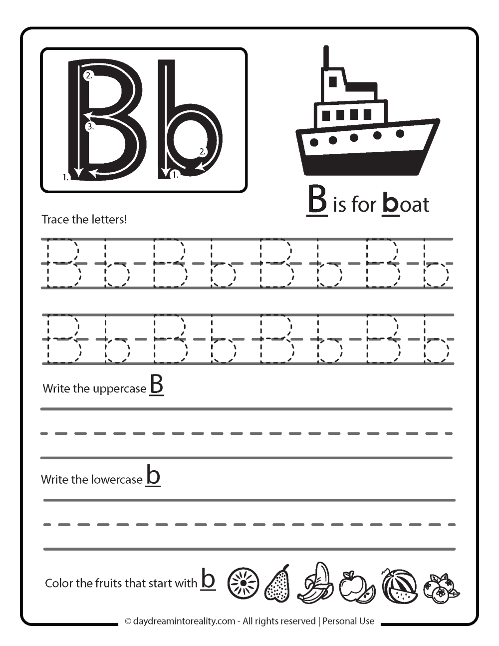 Letter B Worksheets 55 Free PDF Printables Daydream Into Reality Letter B Free Worksheets TeachersMag
