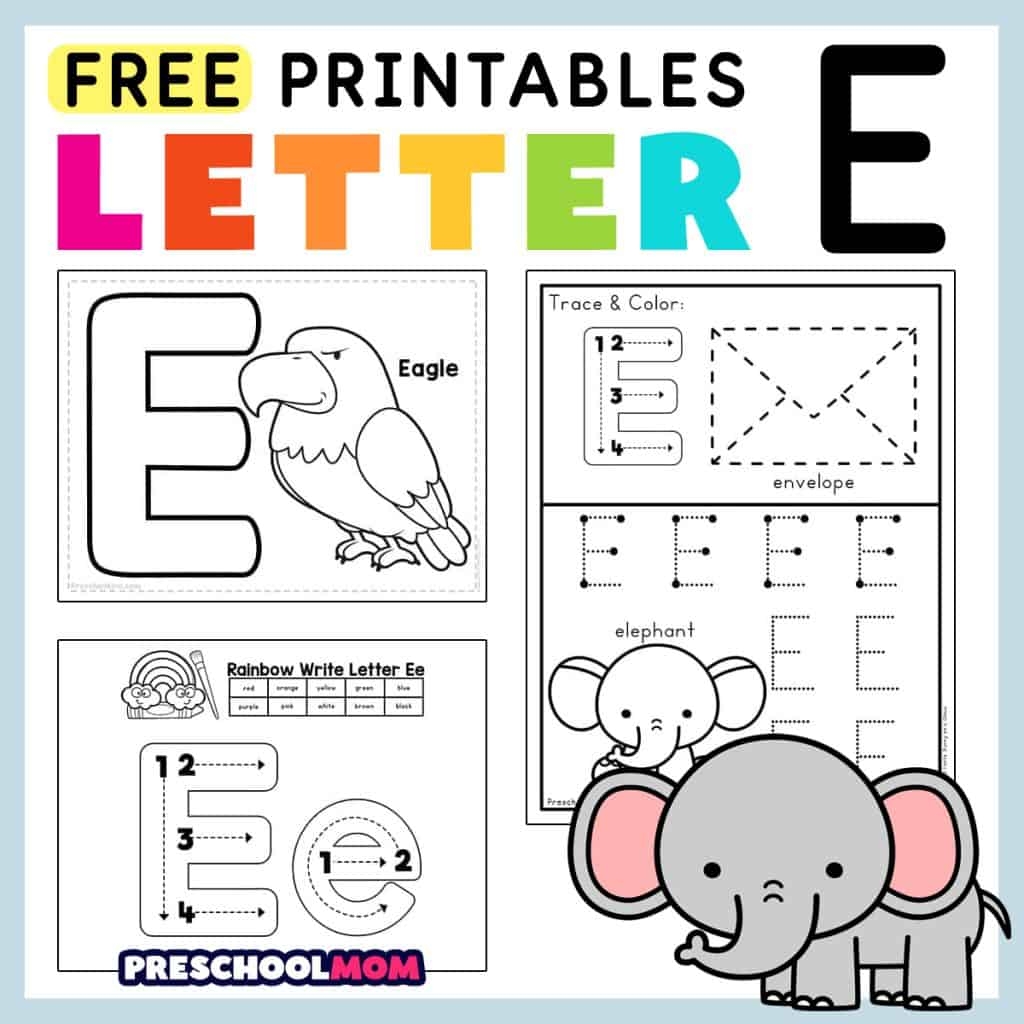 Letter E Preschool Printables Preschool Mom Free Alphabet Do A Dot Printables Worksheets Letter E Mermaid Themed Sly Spoon