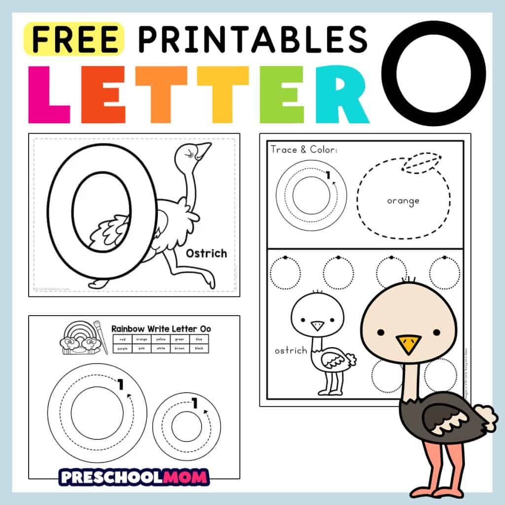 Letter O Preschool Printables Preschool Mom Letter O Mini Coloring Book Free Printable PDF Ezpzphonics