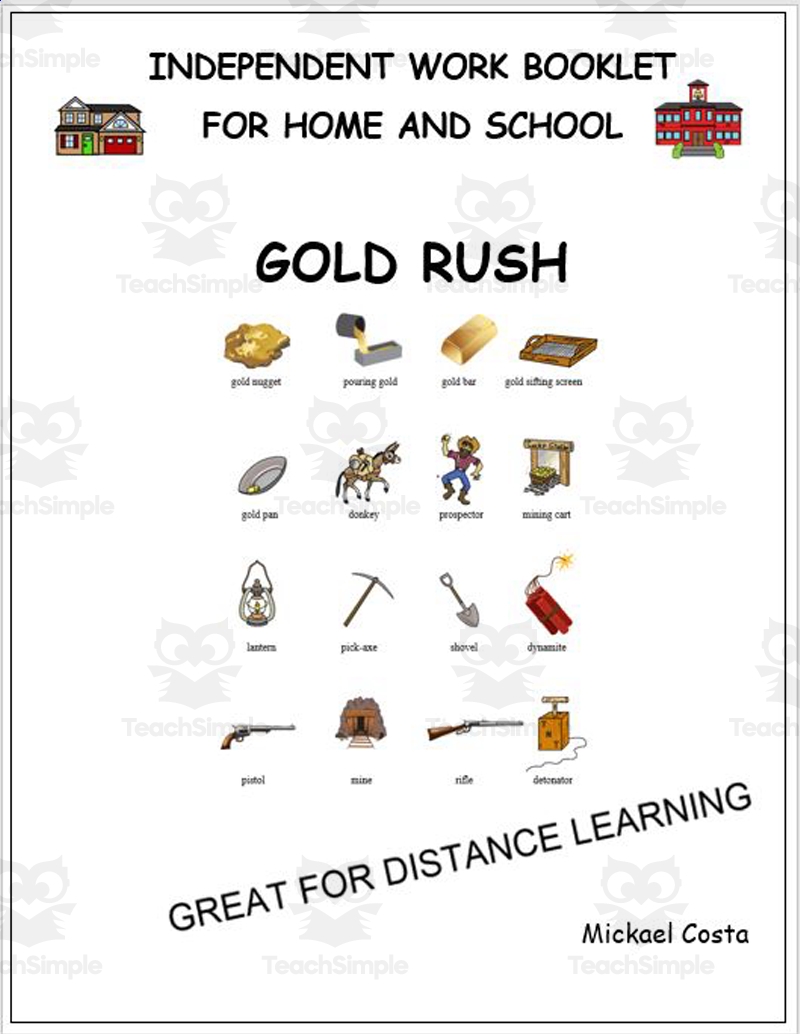 Literacy Worksheets Gold Rush By Teach Simple Literacy Worksheets Gold Rush By Teach Simple