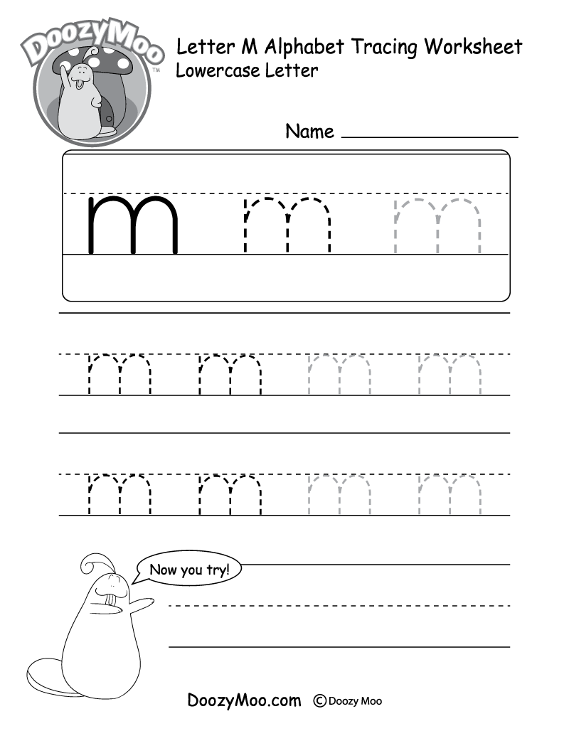 Letter M Tracing Worksheets Free Nature Inspired Learning
