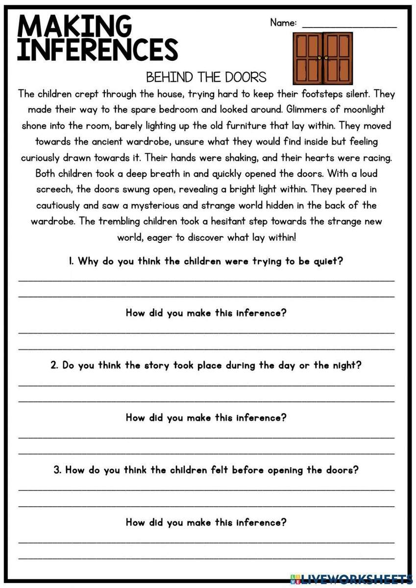 Making Inferences And Drawing Conclusions Interactive Worksheet Worksheets Library Making Inferences And Drawing Conclusions Interactive Worksheet Worksheets Library