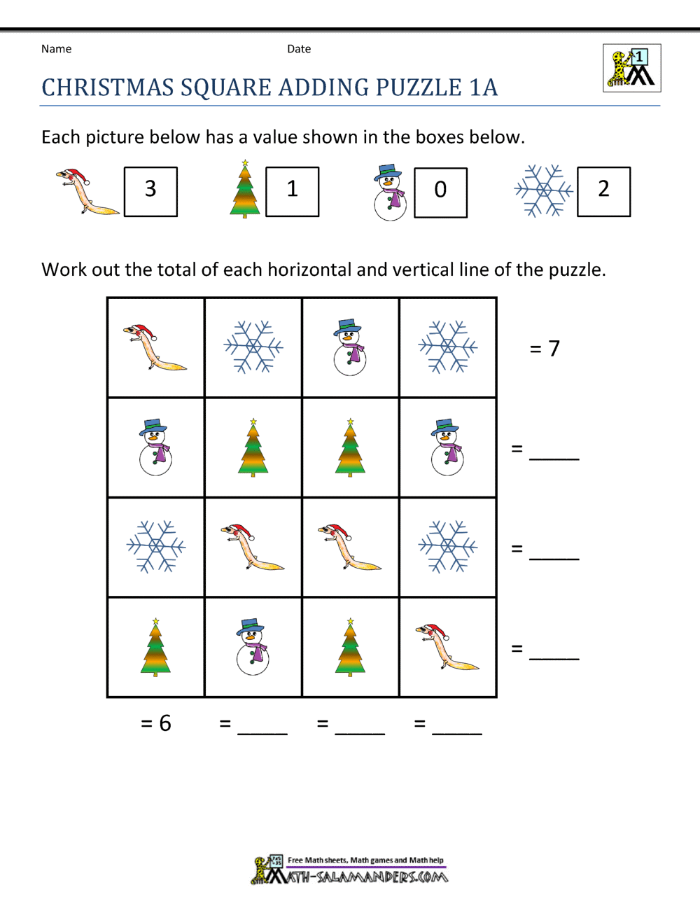 Math Christmas Worksheets First Grade Math Christmas Worksheets PDF Free Download