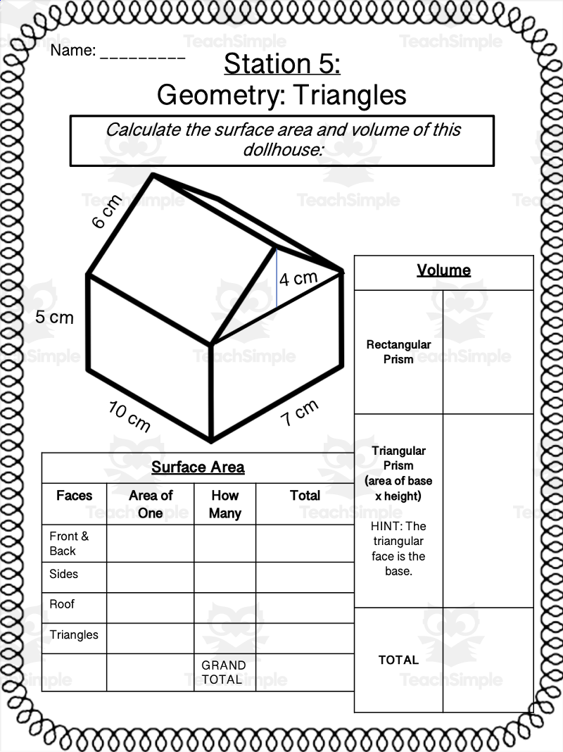 Middle School Math Stations Or Centers Triangles Area Angles By Teach Simple Middle School Math Stations Or Centers Triangles Area Angles By Teach Simple
