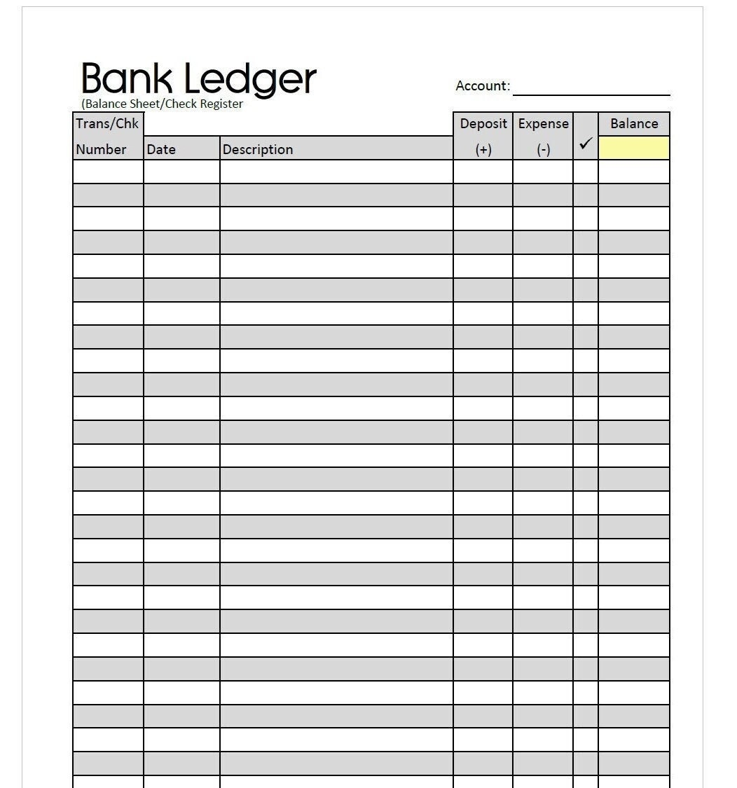 Minimalist Bank Ledger Check Register Balance Sheet Digital Download Etsy Bank Balance Printable Balance Sheet Bank Summary Finance Savings Log Save Money Bank Account Transactions Log Bank Tracker Etsy