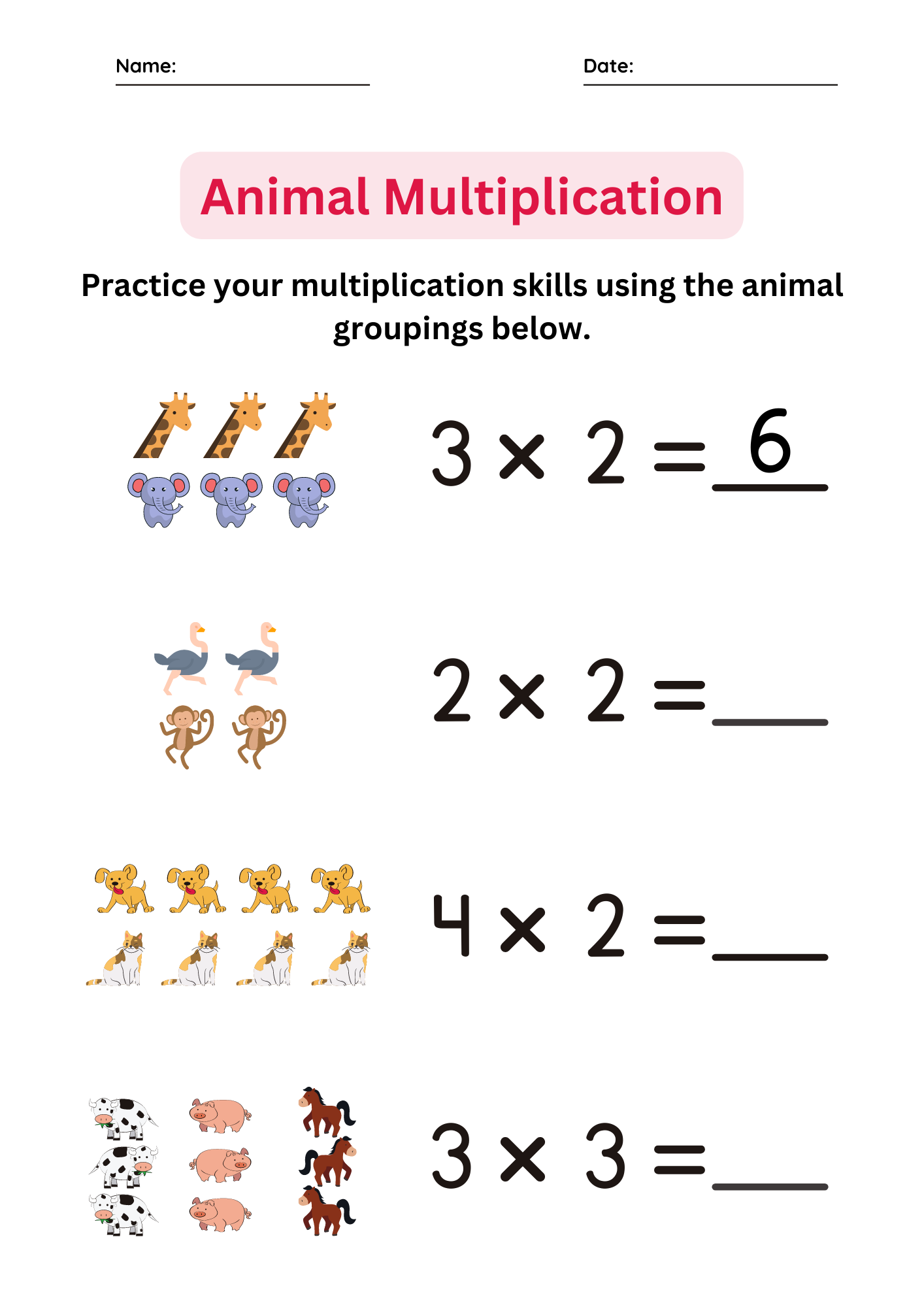 Multiplication Facts Fluency Practice Basic Math Worksheets For Grade 1 2 3 Made By Teachers Multiplication Facts Fluency Practice Basic Math Worksheets For Grade 1 2 3 Made By Teachers