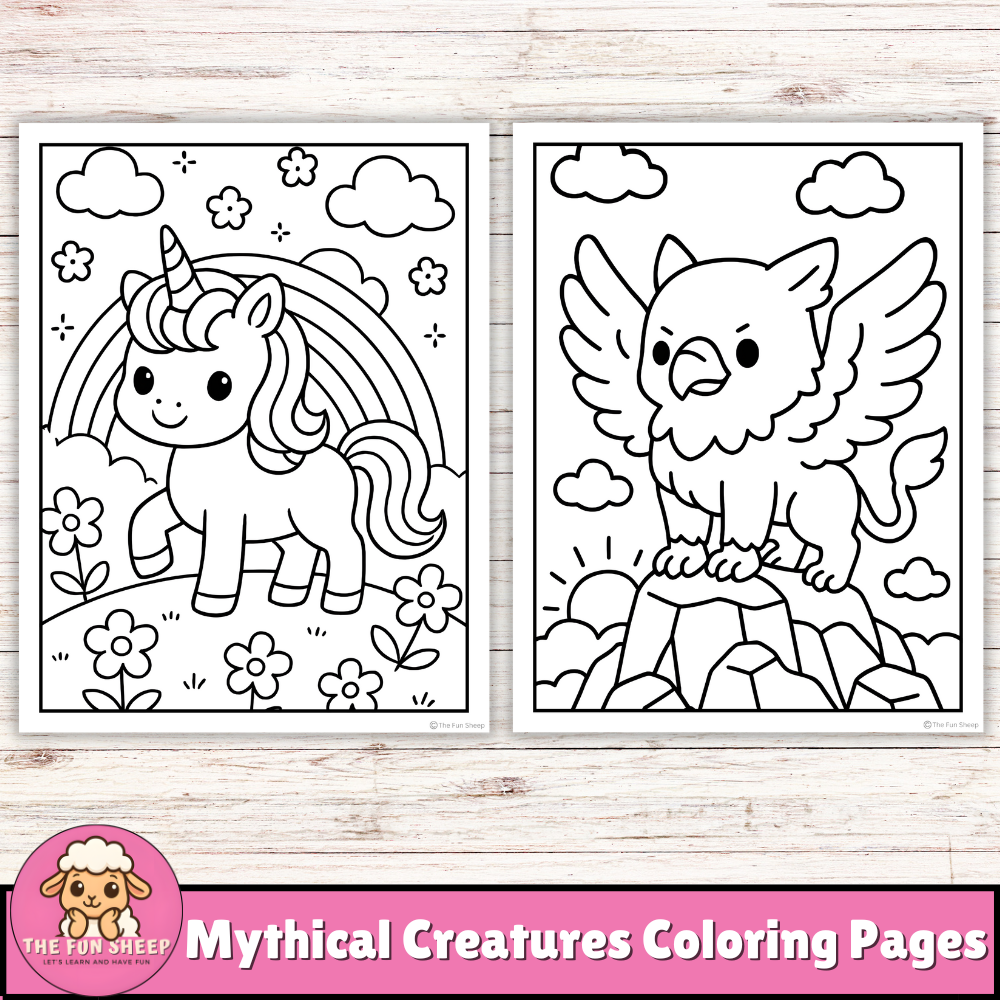 Mythical Creatures Coloring Pages Magical Fantasy Creatures Coloring Sheets Made By Teachers