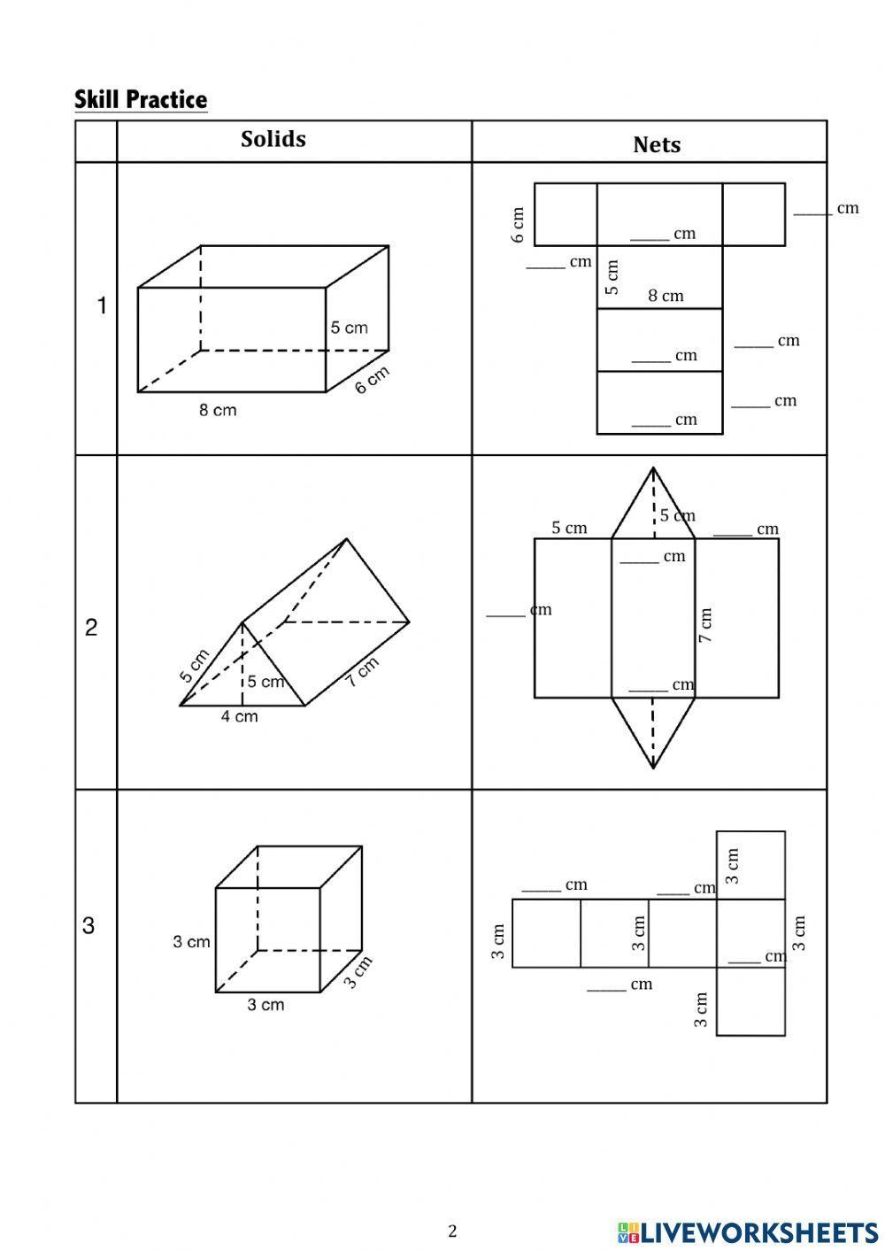Nets Of Solids Worksheet Worksheets Library Nets Of Solids Worksheet Worksheets Library