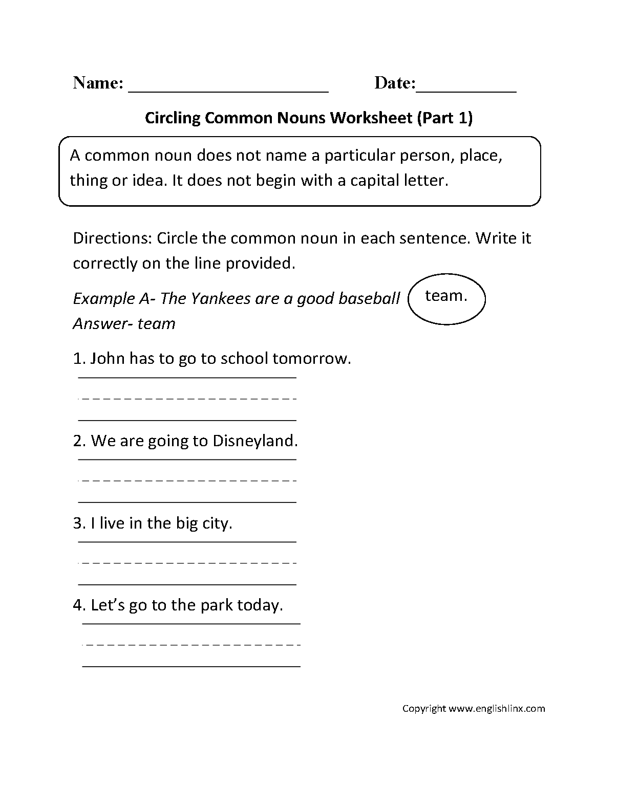 Nouns Worksheets Proper And Common Nouns Worksheets Proper Nouns Grammar Worksheets
