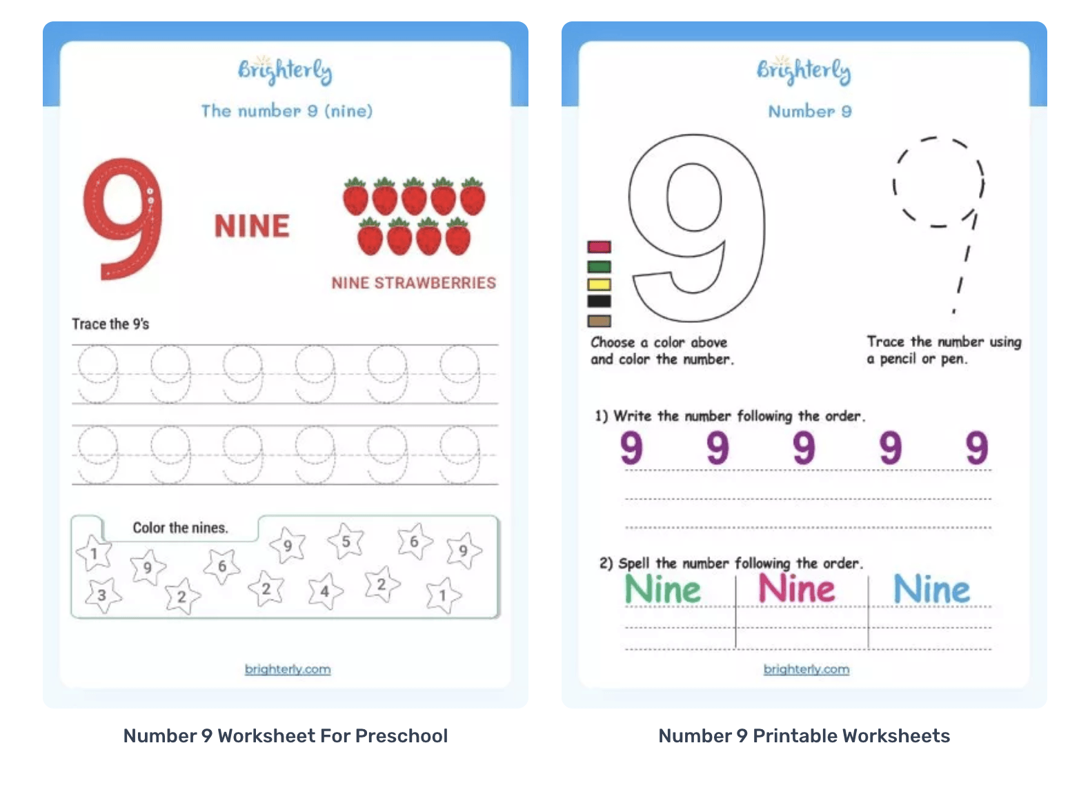 Number 9 Worksheets Number 9 Worksheets
