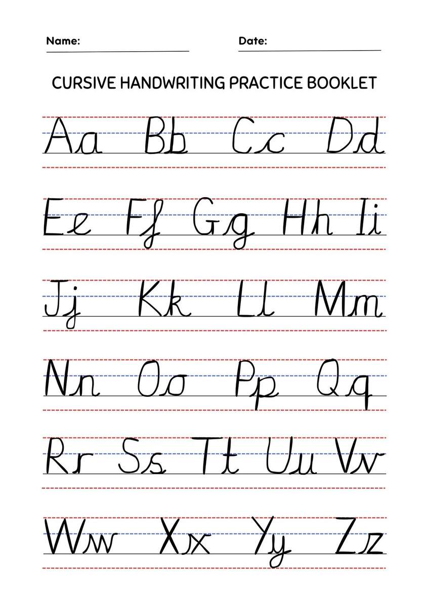 Page 2 Free Custom Printable Handwriting Worksheet Templates Canva