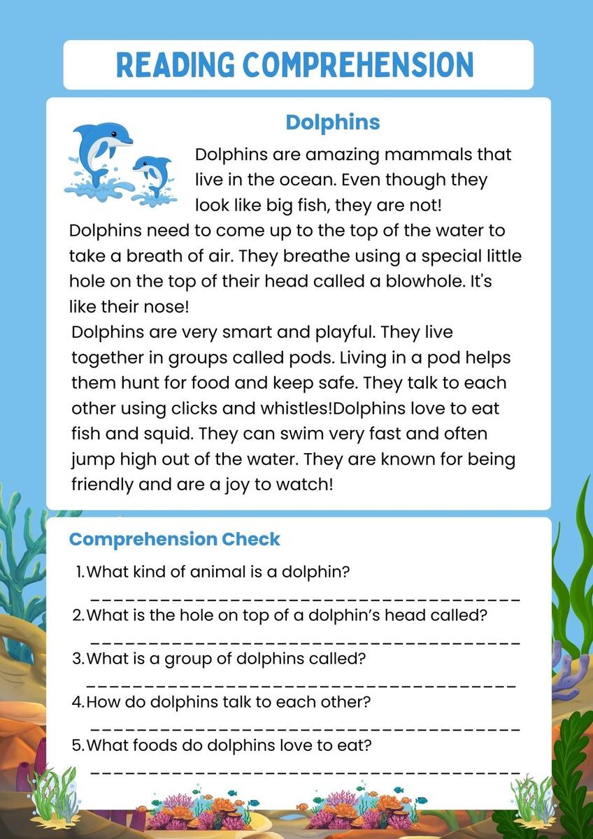 Page 4 Free Printable 3rd Grade Reading Worksheet Templates Canva 3rd Grade Reading Comprehension Worksheets Printable Passages Questions