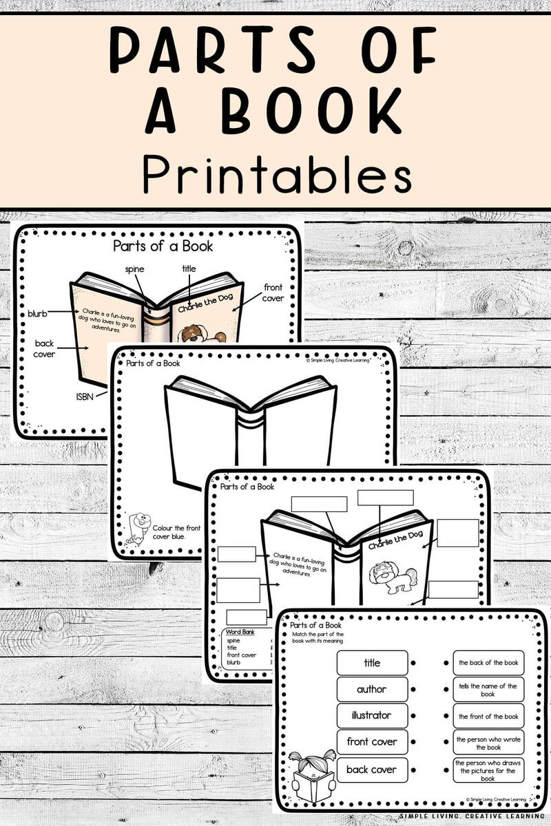 Parts Of A Book Printables Free Homeschool Deals FREE Printable Parts Of A Book Worksheets