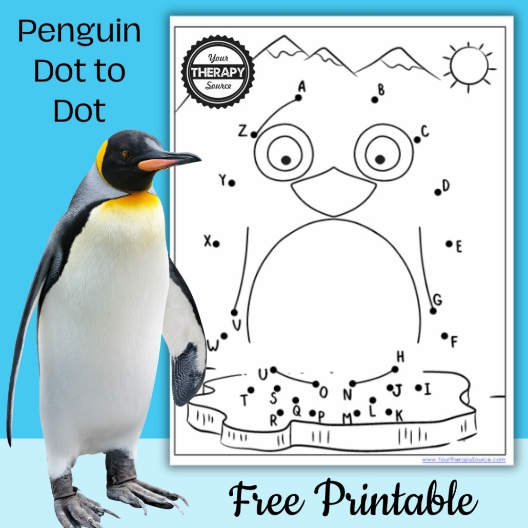 Penguin Dot To Dot Free Printable Your Therapy Source Penguin Dot To Dot Free Printable Your Therapy Source