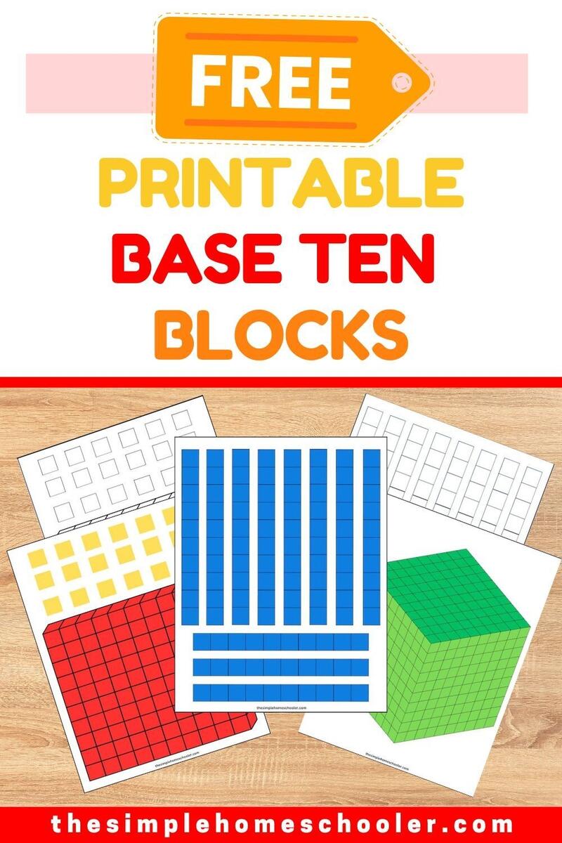 Perfect Printable Base Ten Blocks Up To Thousands The Simple Homeschooler Perfect Printable Base Ten Blocks Up To Thousands The Simple Homeschooler