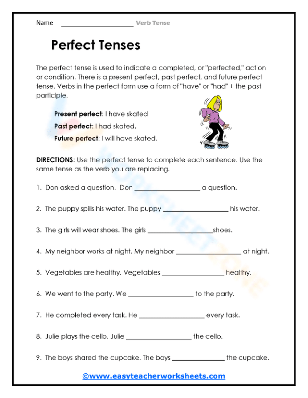 Perfect Tenses Worksheet Worksheet Worksheets Library Perfect Tenses Worksheet Worksheets Library