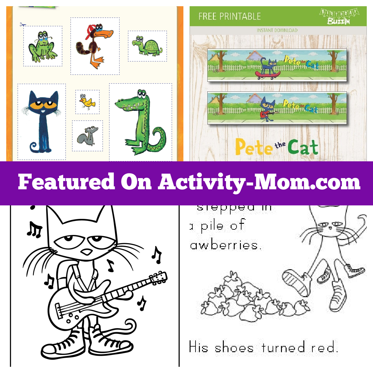 Pete The Cat Printables And Activities Free The Activity Mom Pete The Cat I Love My White Shoes Worksheet Creative Resources Free Printables English Lessons