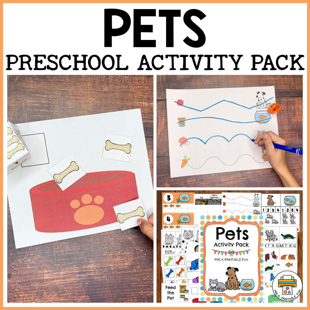 Pets Activities For Preschoolers Pre K Printable Fun Free Learning The Names Of Animals Worksheet For Preschool
