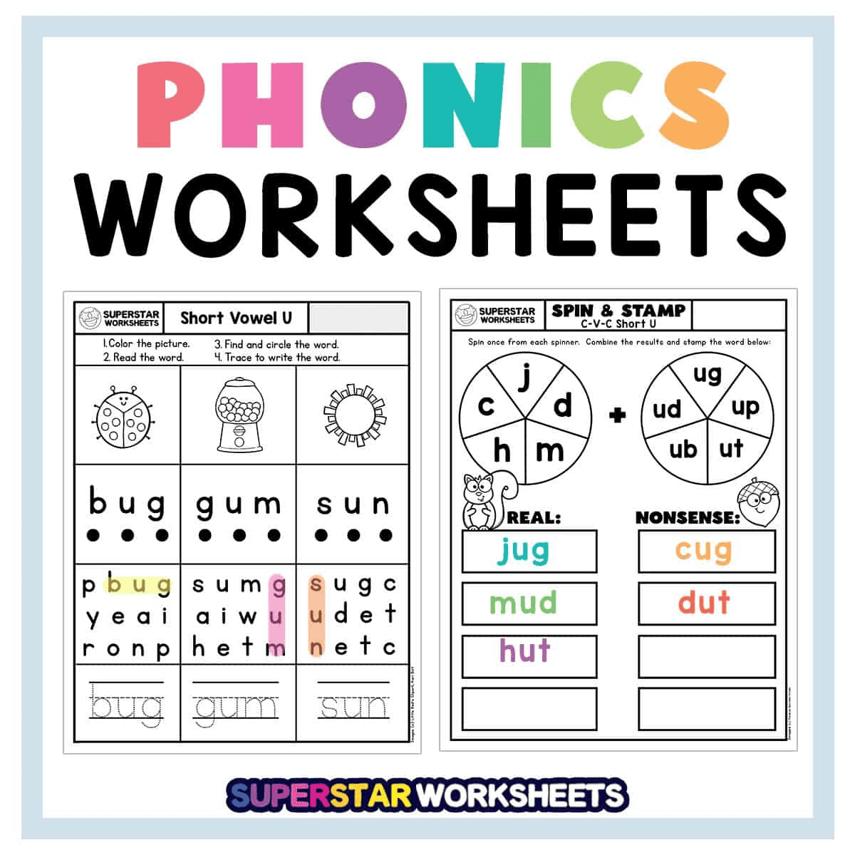 Phonics Worksheets Superstar Worksheets Free Phonics Activities Printables