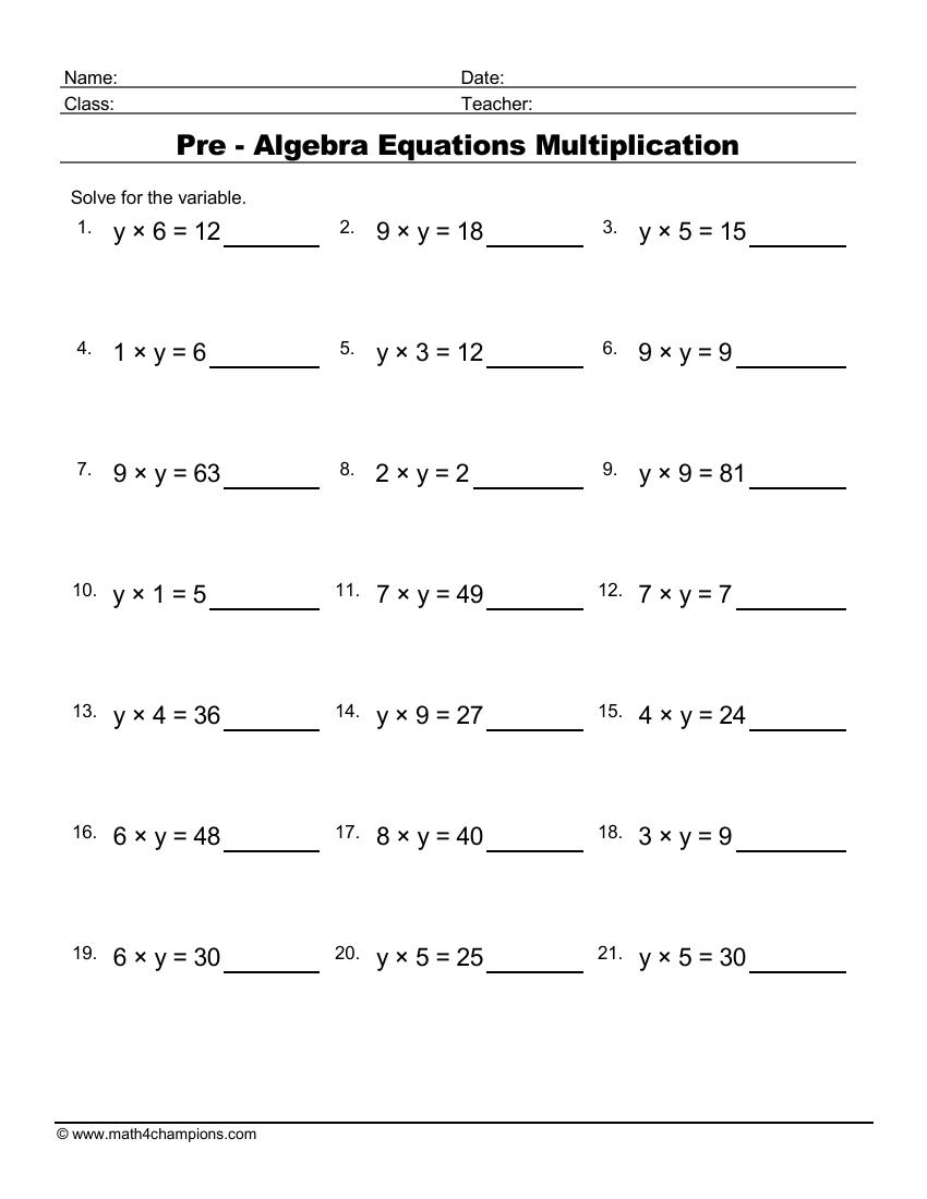 Pre Algebra Worksheets Worksheets Library Pre Algebra Worksheets Worksheets Library