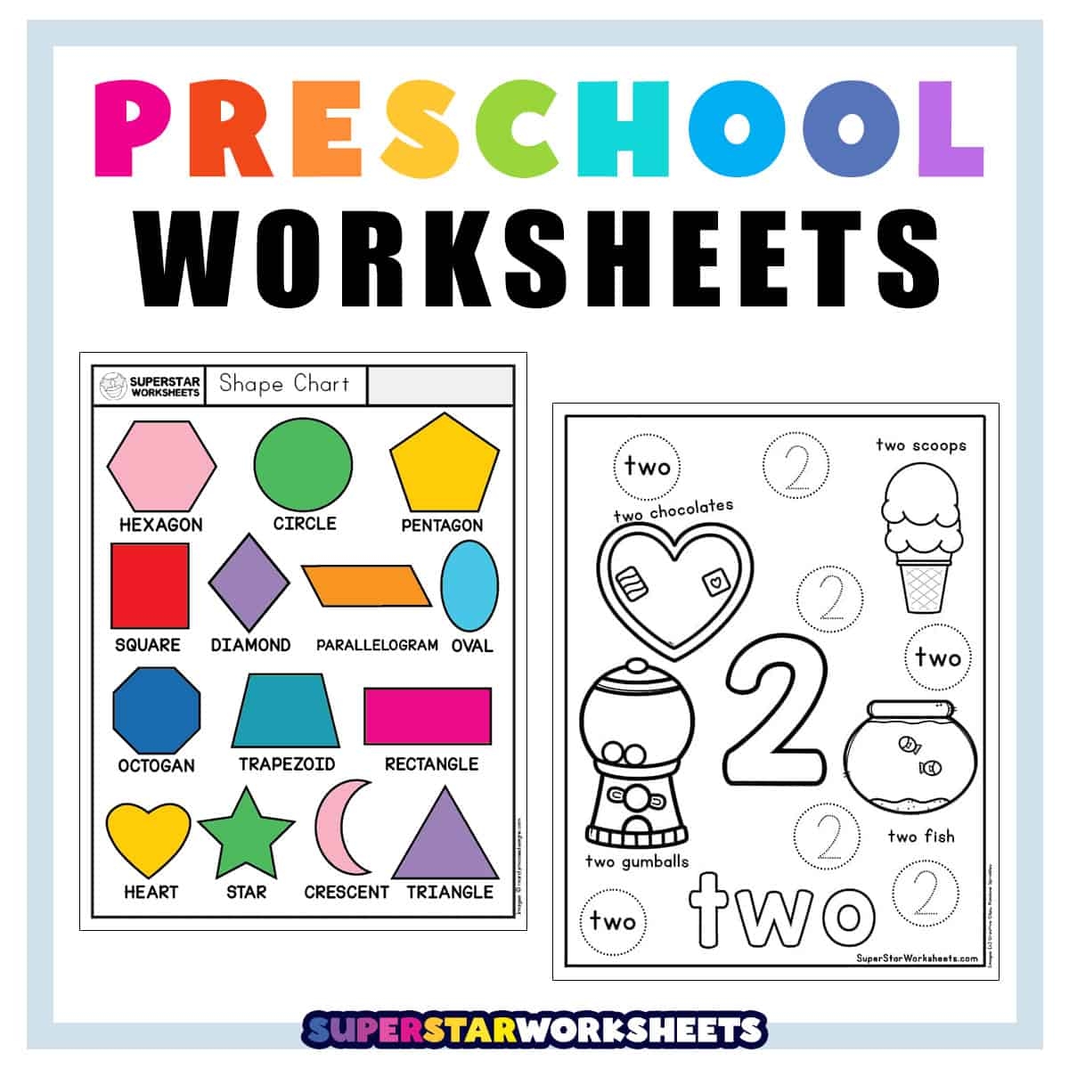 Prek Number Packet Prek Numbers 1 5 Prek Counting Worksheet Pre K Worksheet Etsy
