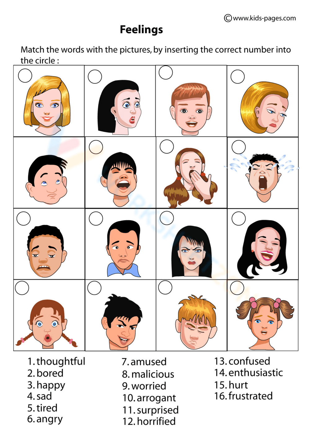 Printable 1st Grade Emotions Worksheets Download Printable 1st Grade Emotions Worksheets Download