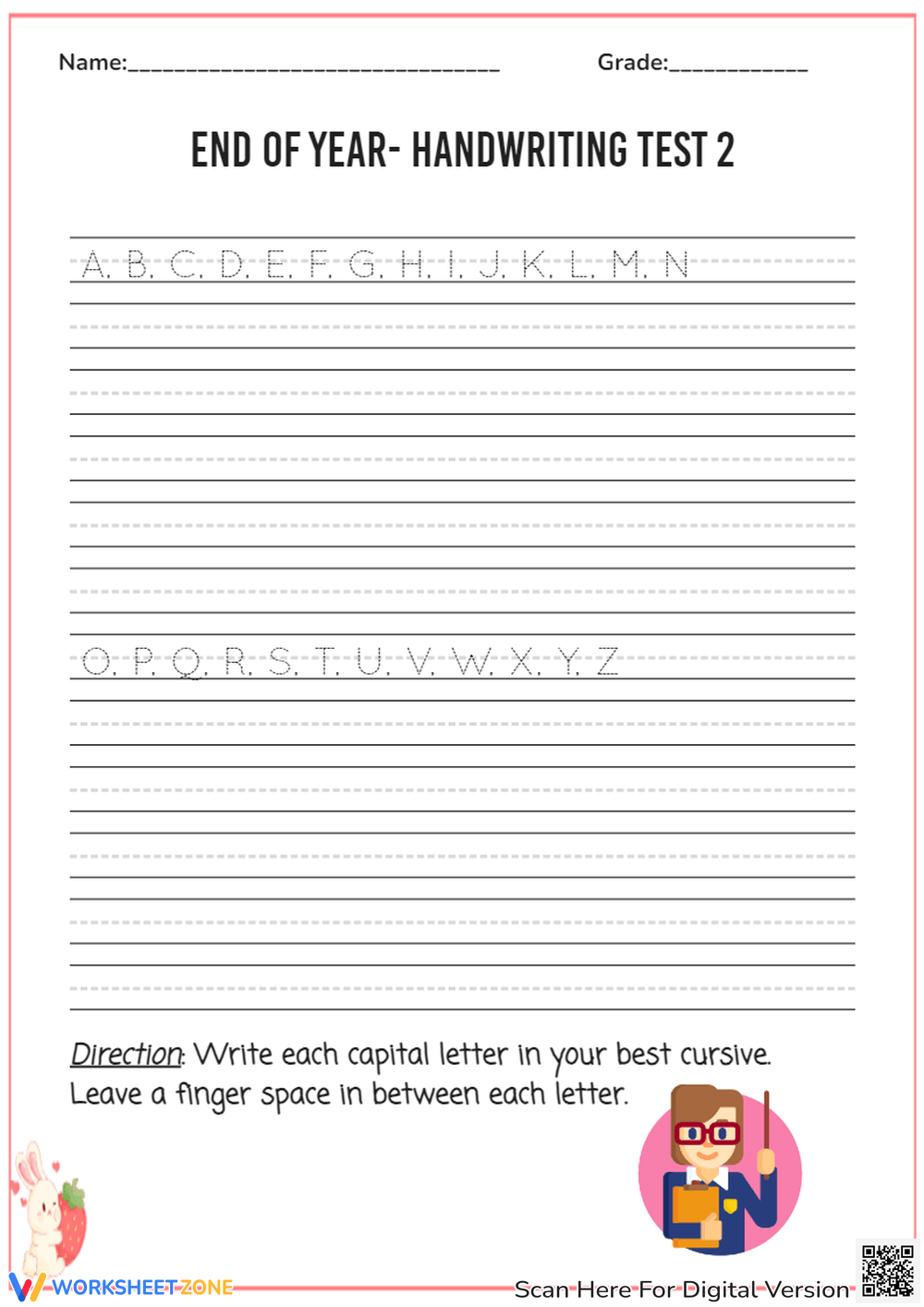 Printable 3rd Grade End Of The Year English Language Arts ELA Worksheets Download