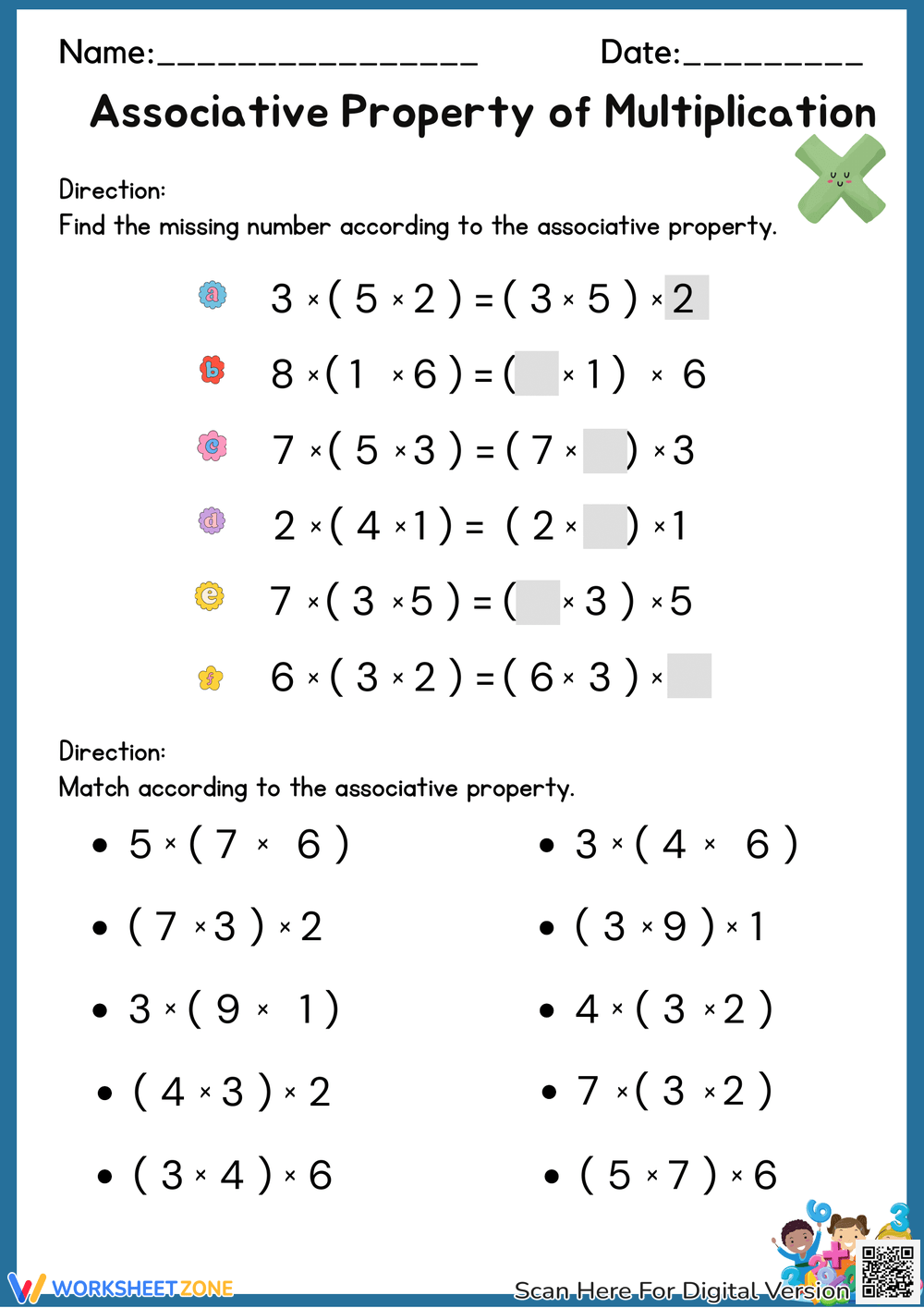 Printable 4th Grade Properties Of Multiplication Worksheets Printable 4th Grade Properties Of Multiplication Worksheets