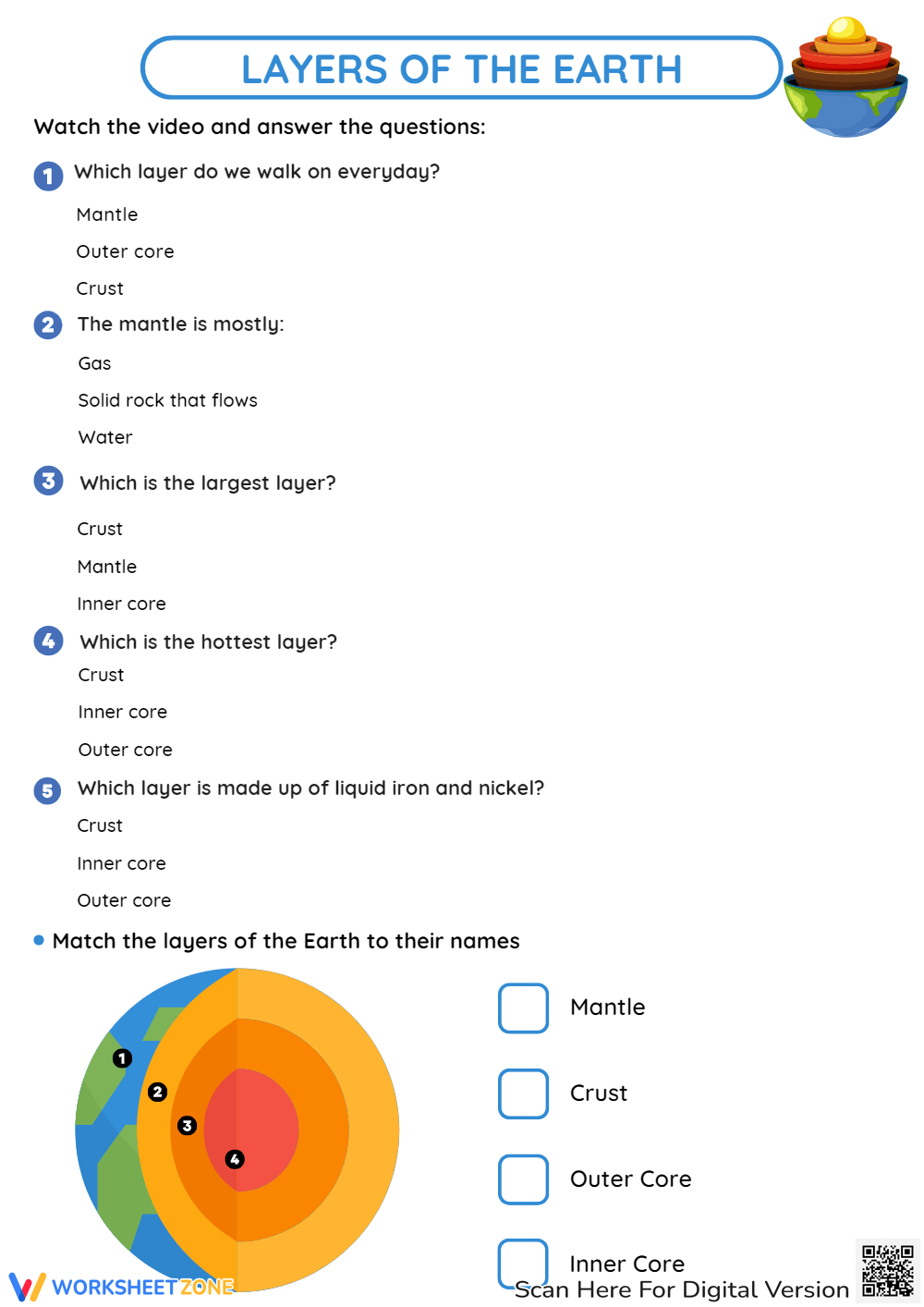 7th Grade Earth Science Worksheets Printable