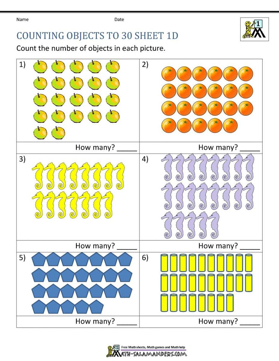 Printable Counting Worksheet Counting Up To 50 Printable Counting Worksheet Counting Up To 50