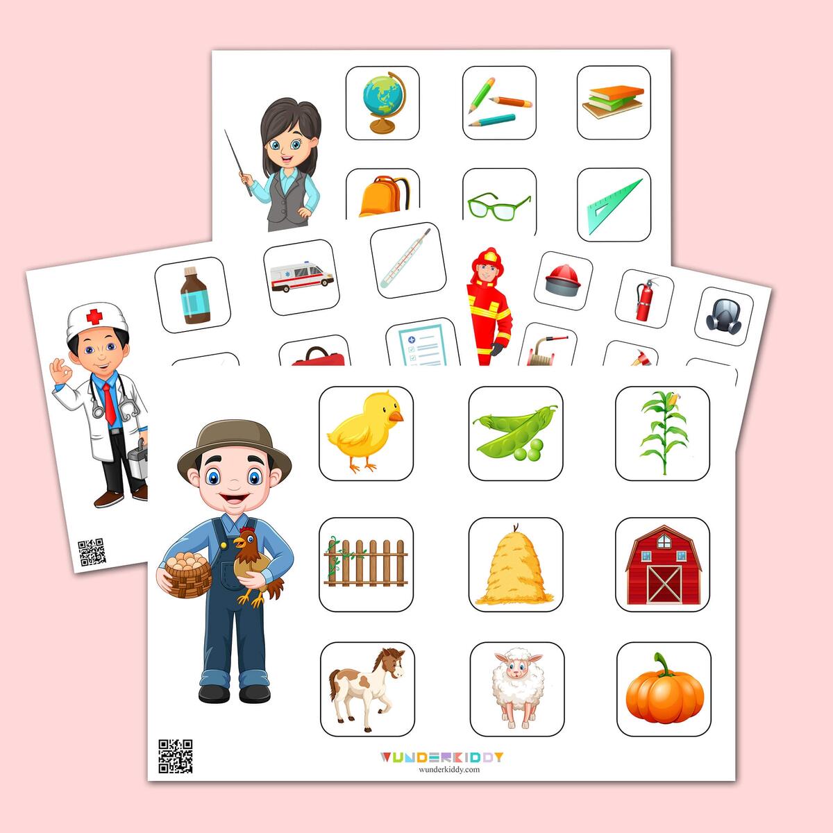 Printable Jobs And Tools Matching Worksheet For Kindergarten Printable Jobs And Tools Matching Worksheet For Kindergarten