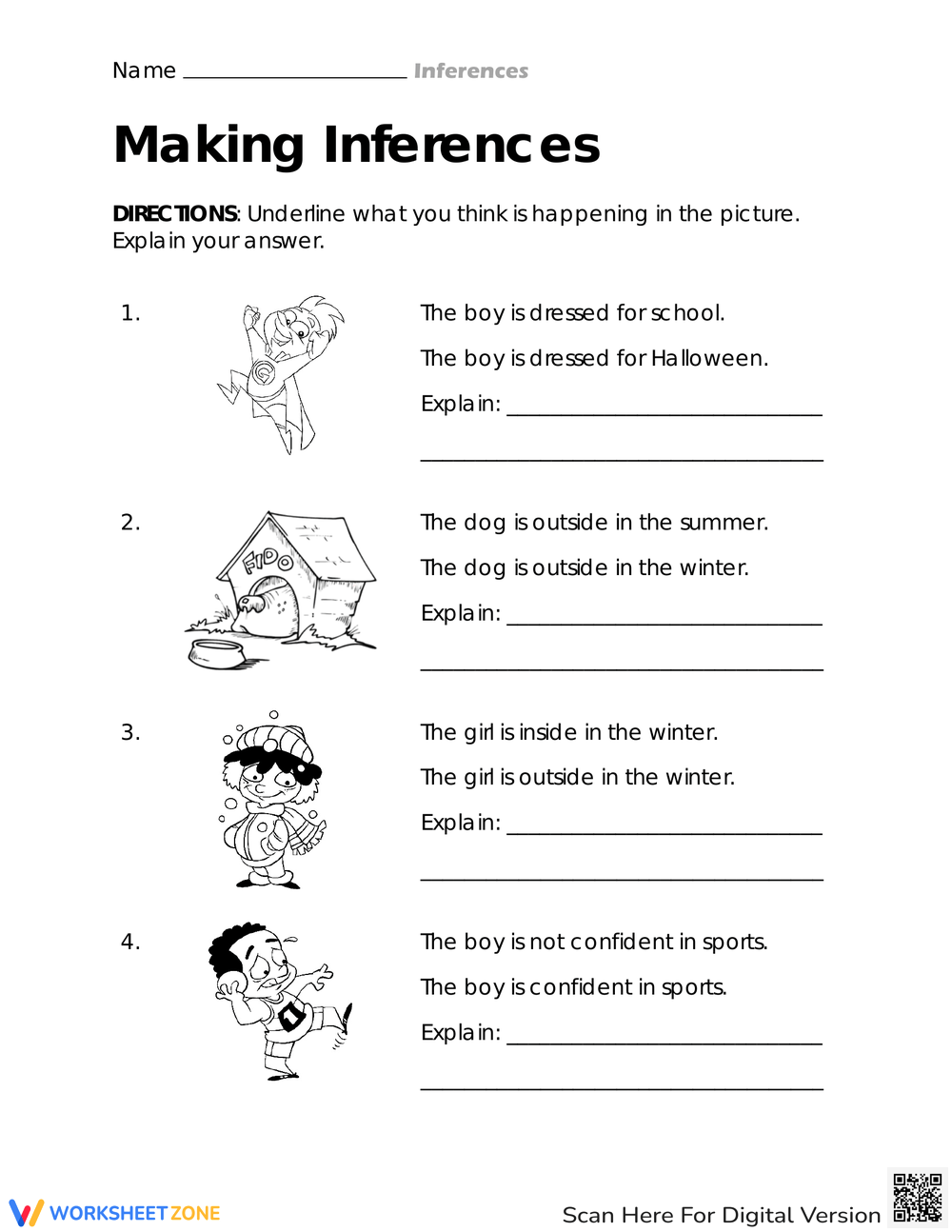 Printable Making Inferences Worksheets Printable Making Inferences Worksheets