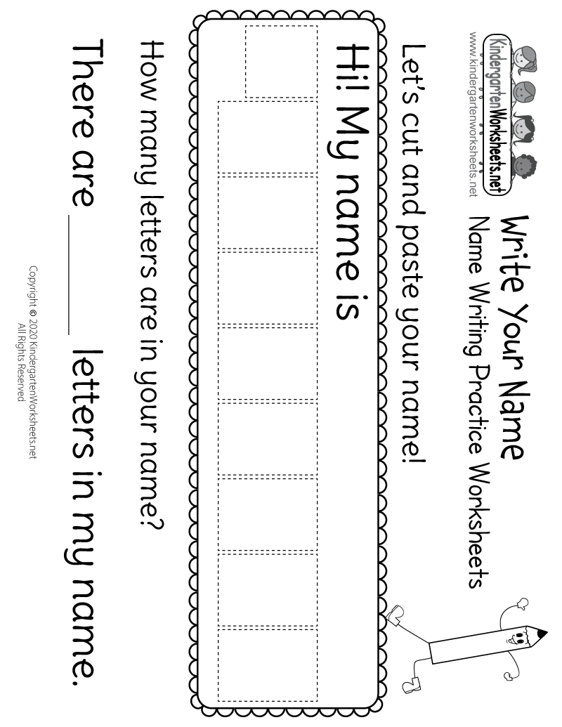 Printable Name Writing Practice Worksheet Page 1 Editable Cut And Paste Build Your Name Worksheets