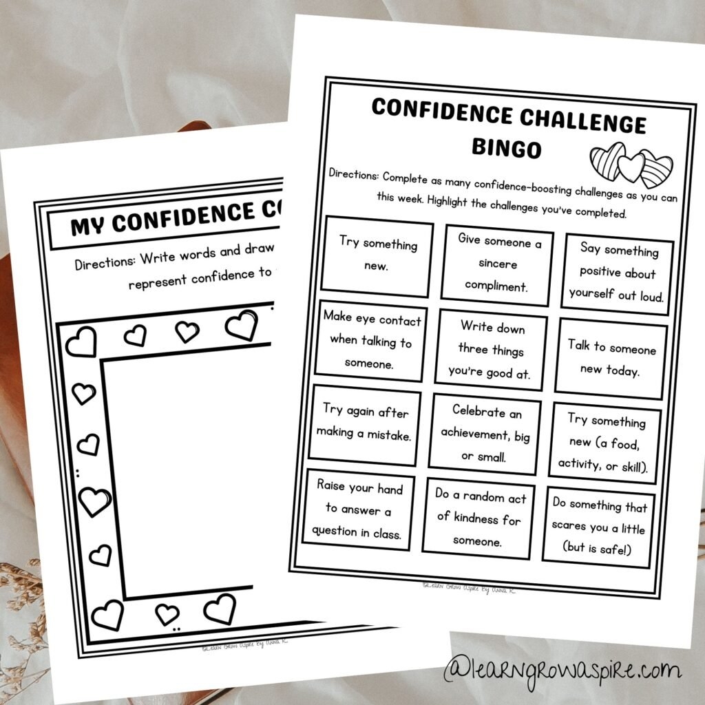 Printable Self Esteem Activities For Kids Learn Grow Aspire