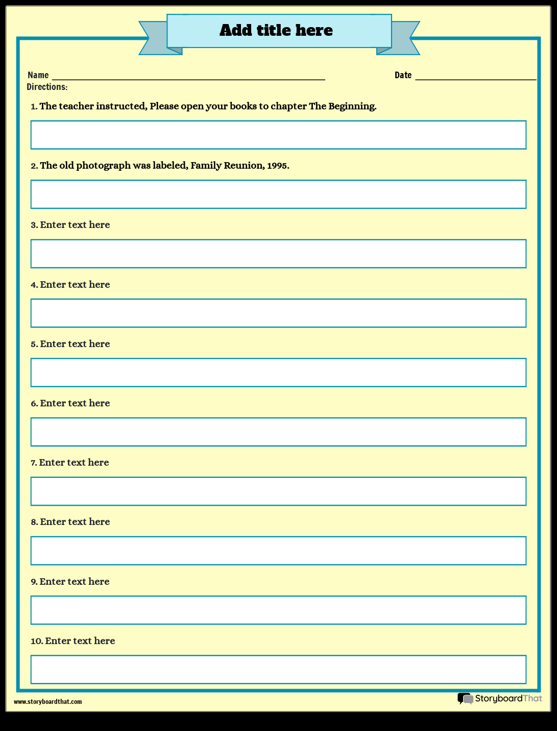Quotation Marks Worksheets Practice With Storyboard That