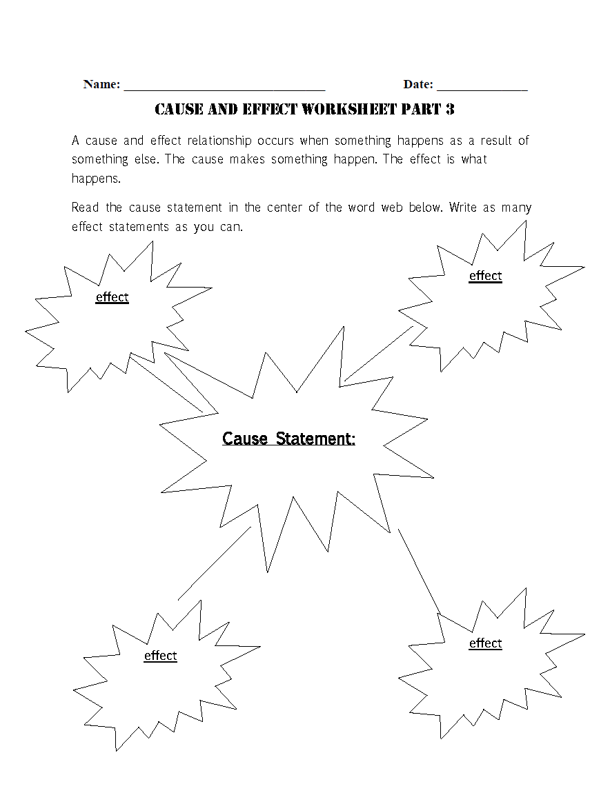 Reading Worksheets Cause And Effect Worksheets Cause And Effect Match Interactive Worksheet Worksheets Library